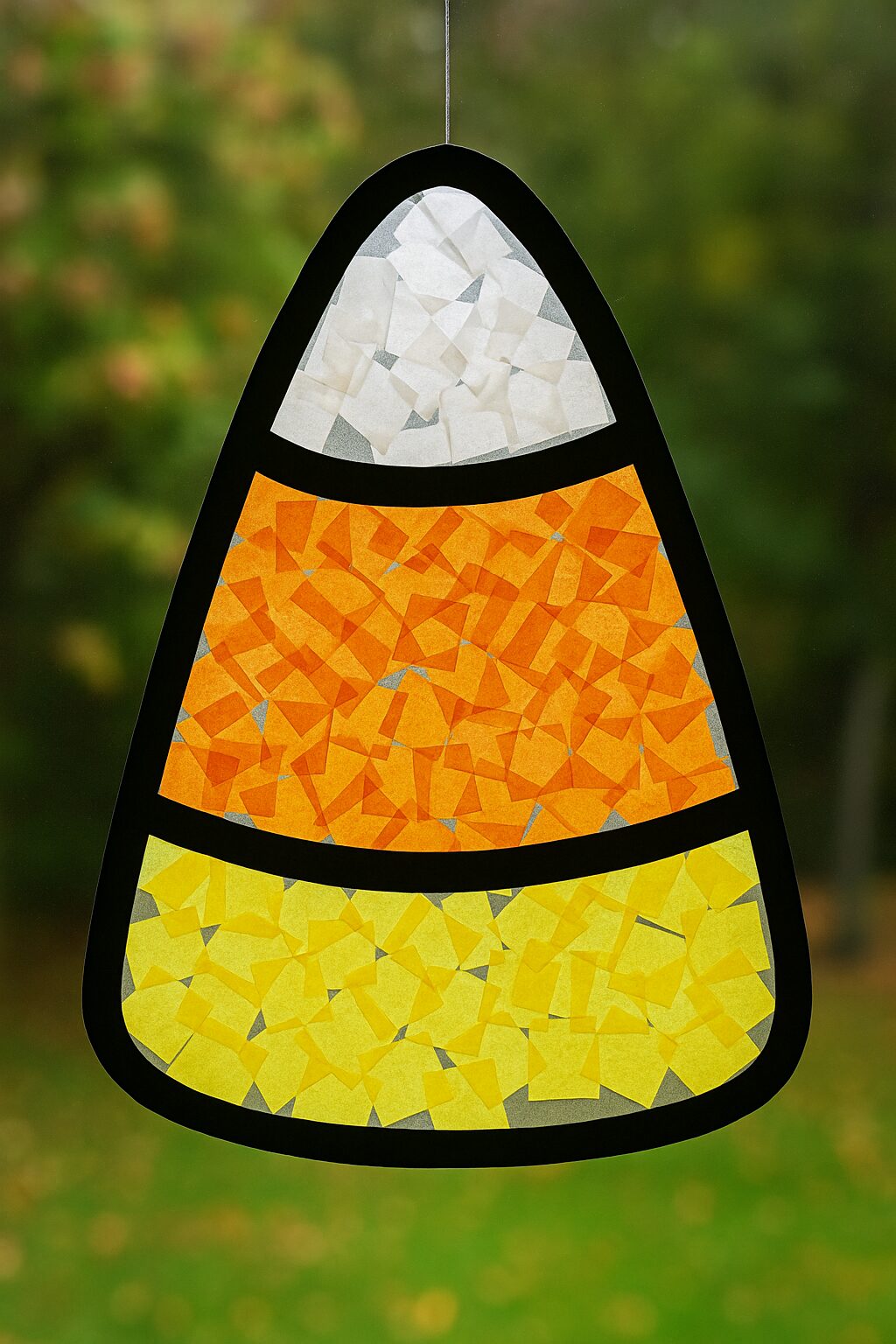 Candy Corn Crafting: Candy Corn Suncatchers